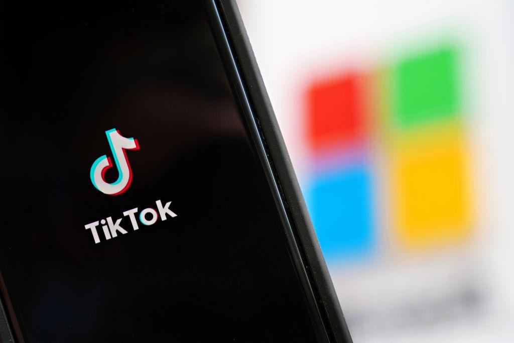 TikTok logo on a smart phone