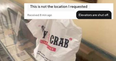 DoorDash Driver Refuses to Walk 9 Flights of Stairs for $1 Tip