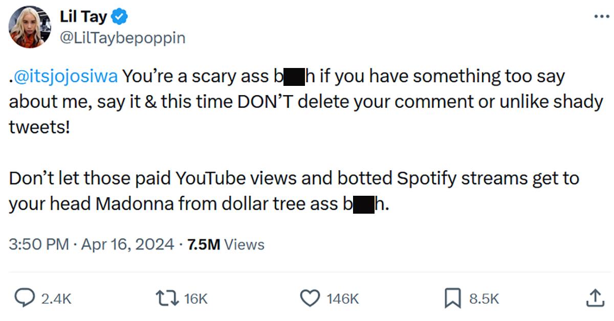 Lil Tay and JoJo Siwa Have Beef With Each Other Online