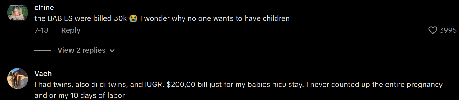 cost of delivering twins us