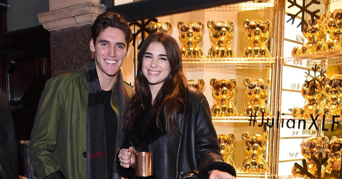 (l-r) Isaac Carew and Dua Lipa in 2015