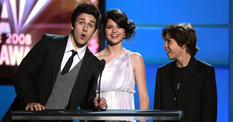 David Henrie, Selena Gomez and Jake Austin onstage at the 2008 ALMA Awards.