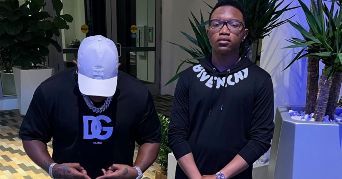 Mack Maine with his son Zeke.