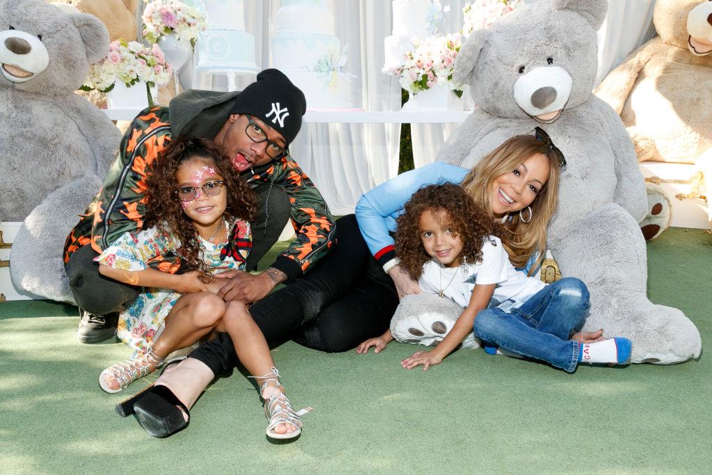 Nick Cannon and Mariah Carey with Monroe and Moroccan