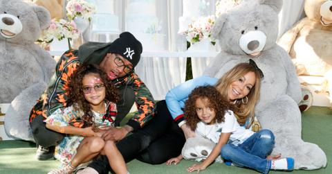 Nick Cannon and Mariah Carey with Monroe and Moroccan