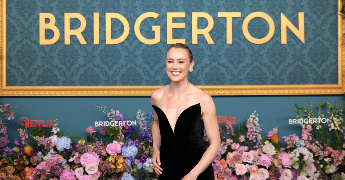 Hannah New on the 'Bridgerton' season 3 red carpet in May 2024