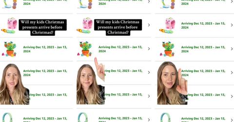 Amazon Christmas shopping arriving January