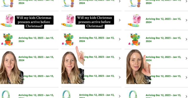 Amazon Christmas shopping arriving January