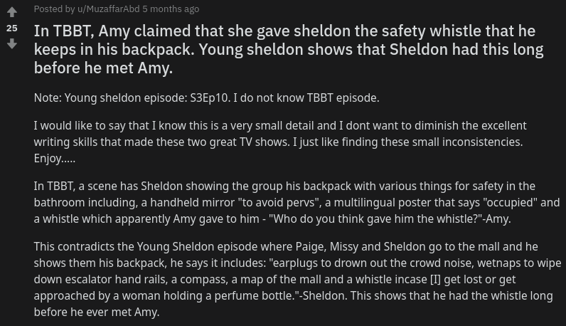 young sheldon continuity error