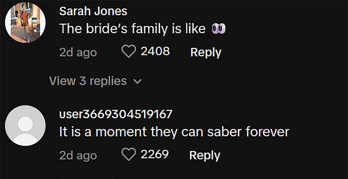 Commenters react to the lightsaber dance