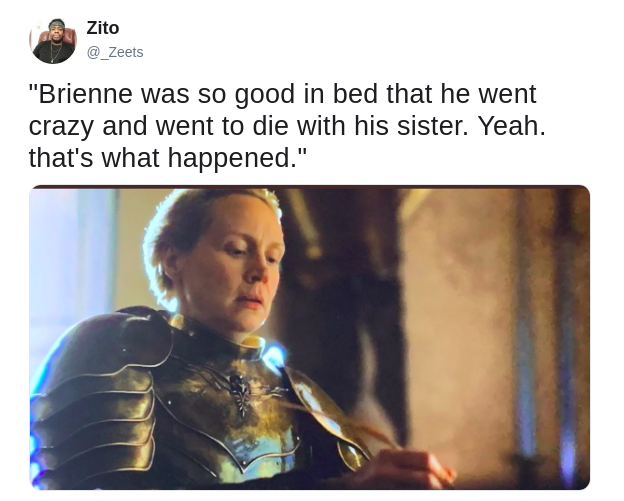 Amazing Brienne Writing Meme Comes Out of 'Game of Thrones' Finale