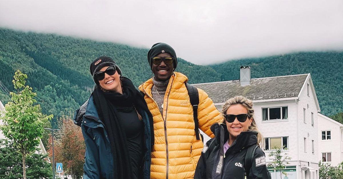 (l-r): Kasie Faddah, Nathan Morley, and Faye Clarke from 'Below Deck Adventure'