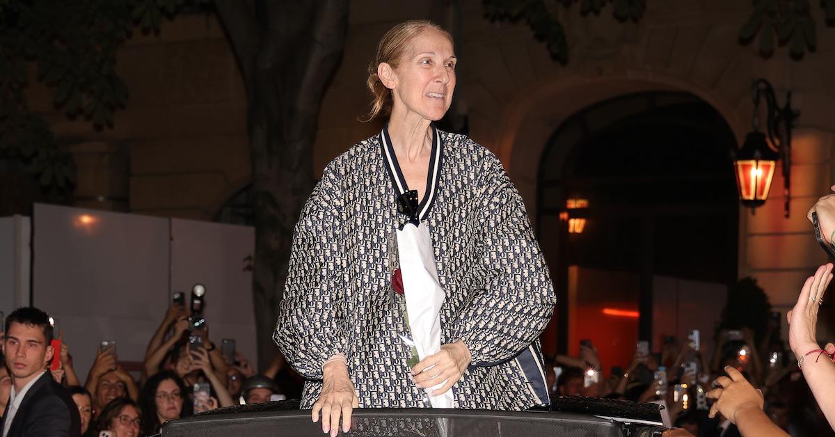 Celine Dion is seen on July 25, 2024 in Paris