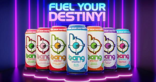 Bang Energy Drinks with motto "Fuel Your Destiny!"