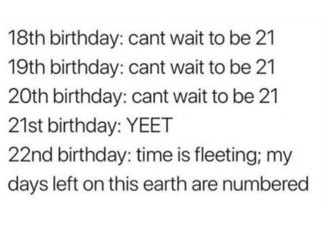 funny 21st birthday meme