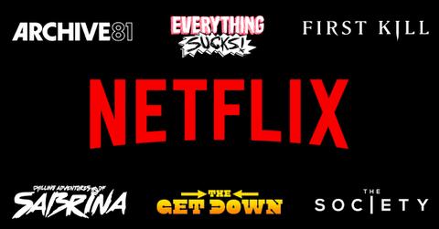 Netflix logos.
