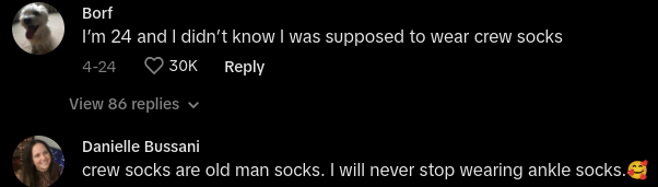 Only Millennials Wear Ankle Socks, TikToker Claims