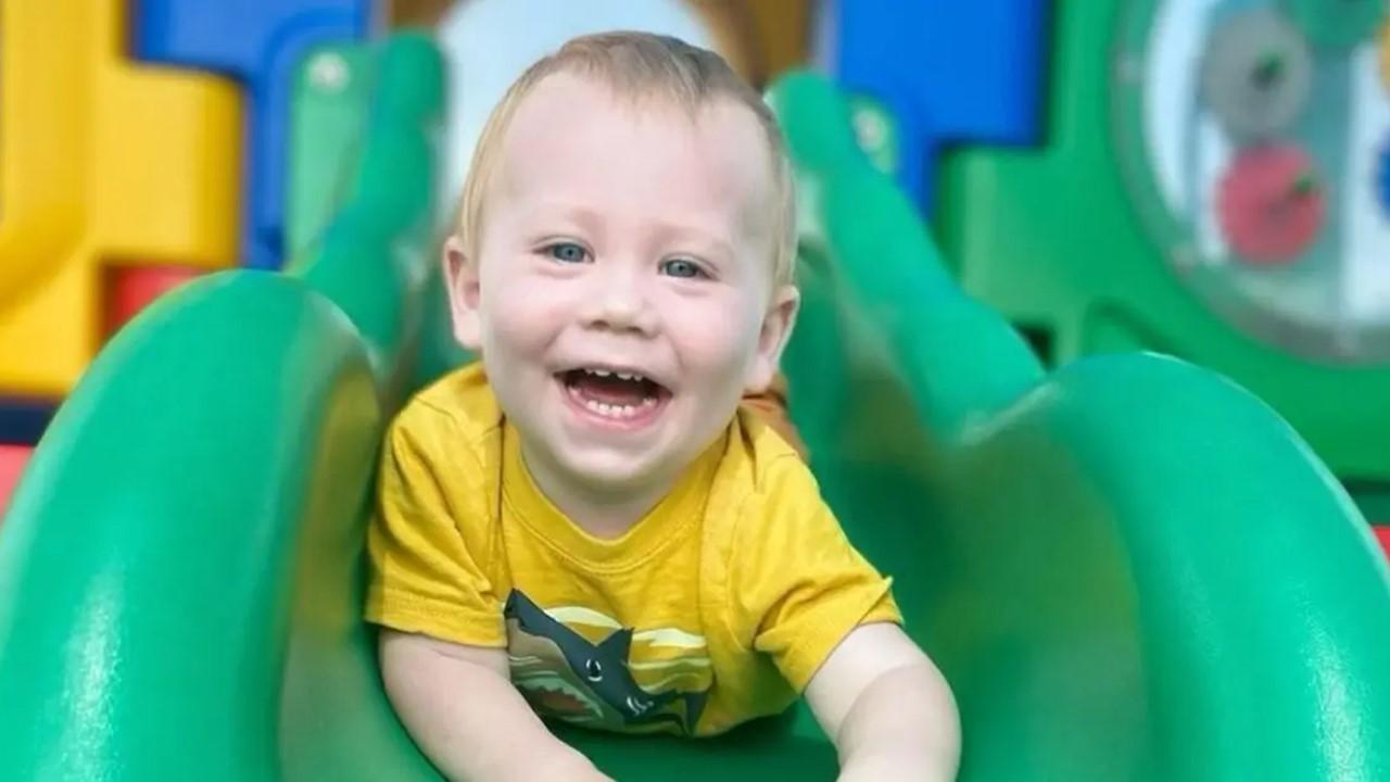 Beau Burns on a slide