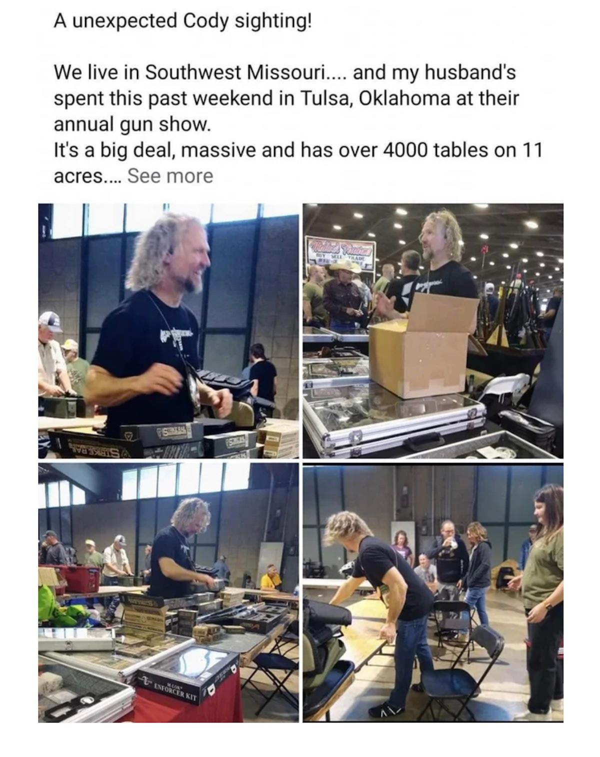 Kody Brown at a gun show