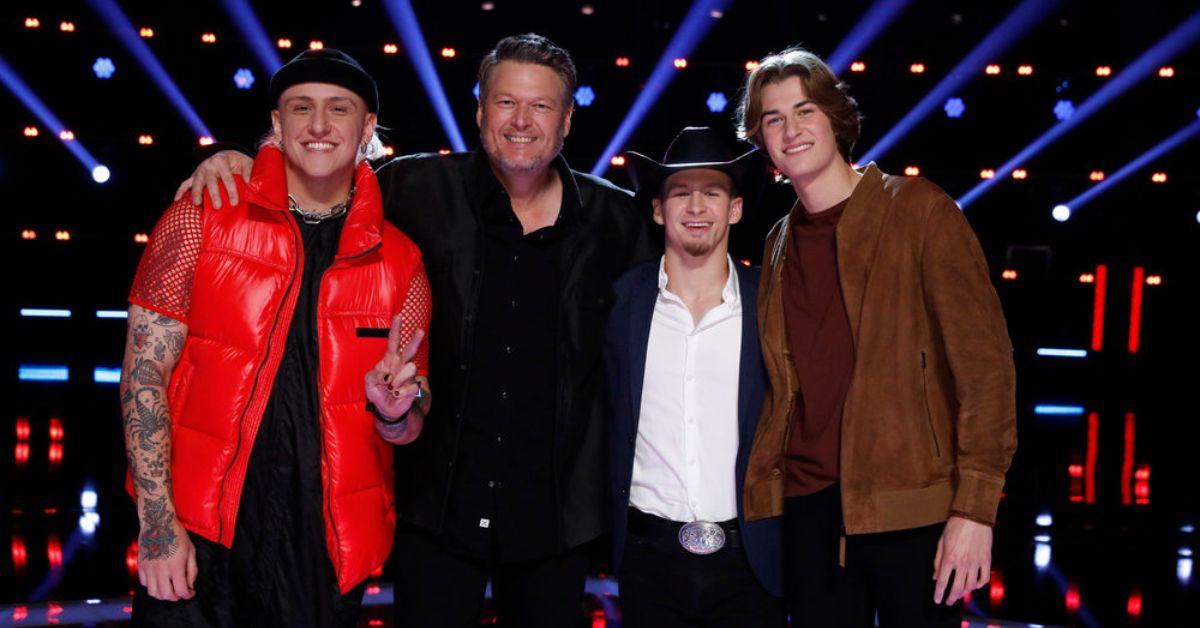 Bodie, Blake Shelton, Bryce Leatherwood, and Brayden Lape on 'The Voice'