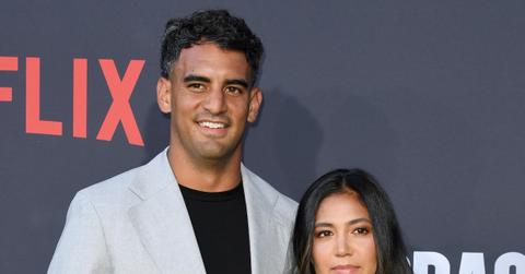 Marcus Mariota and his wife, Kiyomi Cook