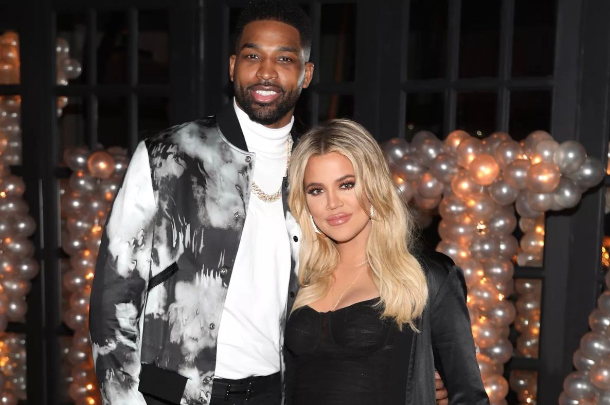 Tristan Thompson and Khloe Kardashian photographed together. 