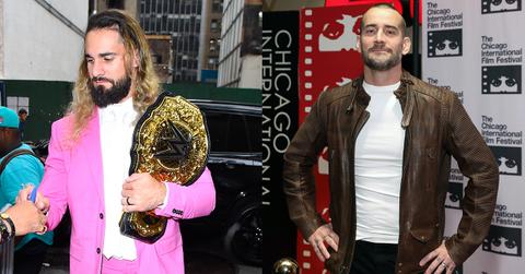 Seth Rollins and CM Punk side by side.