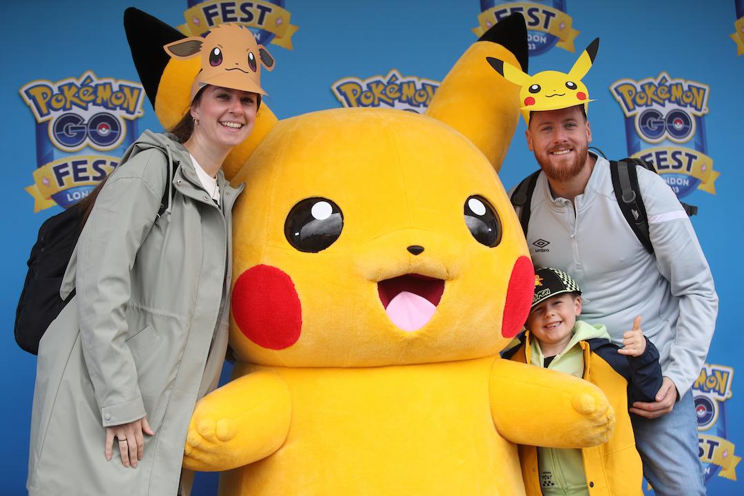 A family attending Pokémon GO Fest London