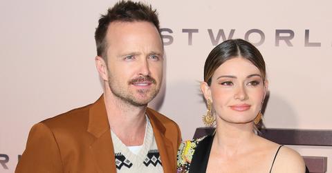 Aaron Paul and Lauren Parsekian attend the premiere of HBO's 'Westworld' Season 3 at TCL Chinese Theatre on March 5, 2020 in Hollywood