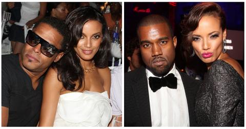 Left photo is of Maxwell and Selita Ebanks, while the right is of Ye (fka Kanye West) and Selita Ebanks.