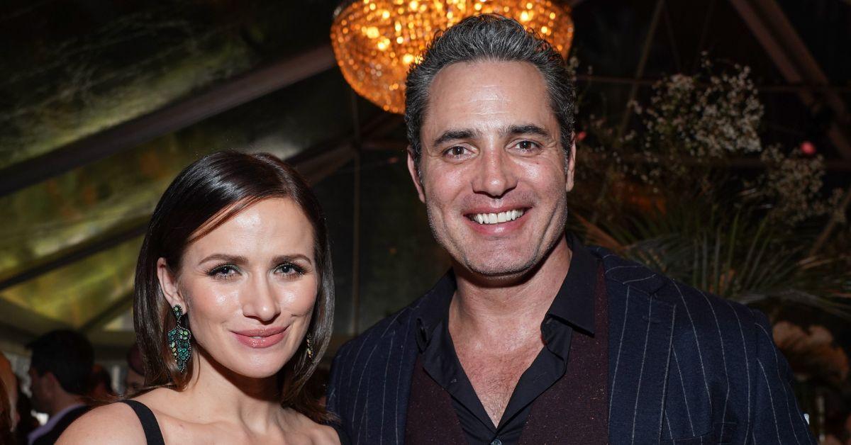 (l-r): Shantel VanSanten and Victor Webster smiling while attending an event together. 