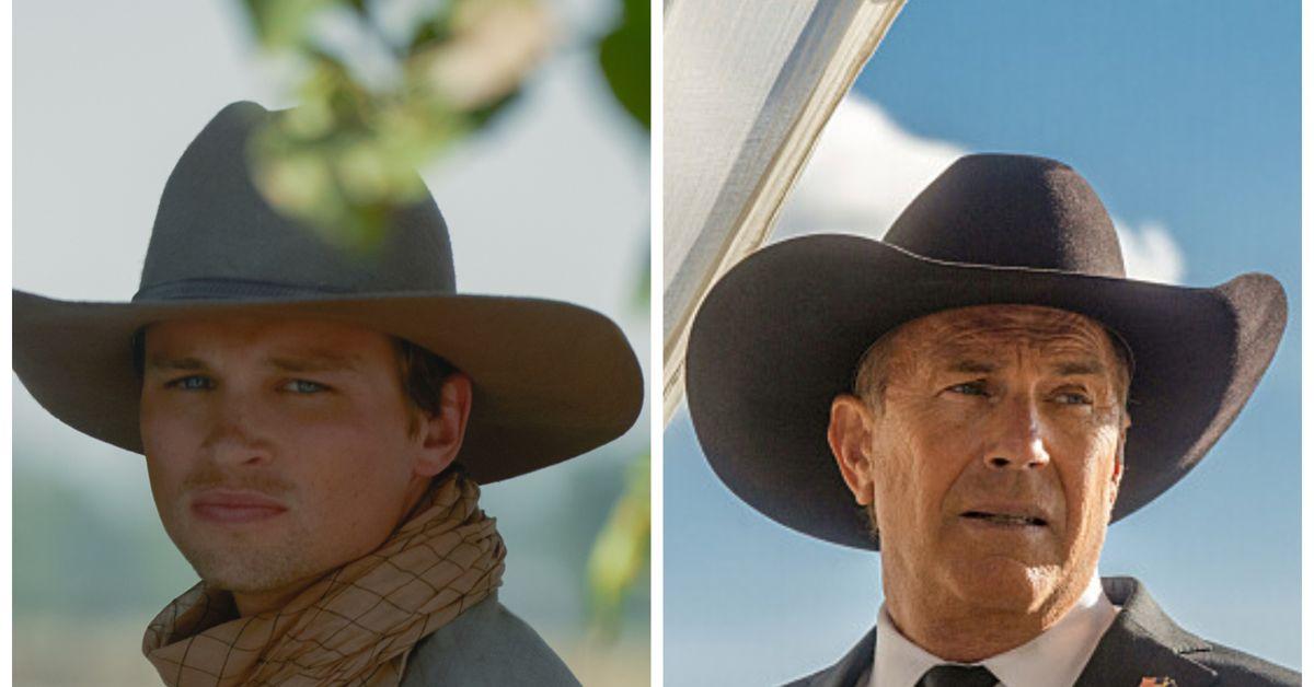 Darren Mann as Jack Dutton and Kevin Costner as John Dutton 