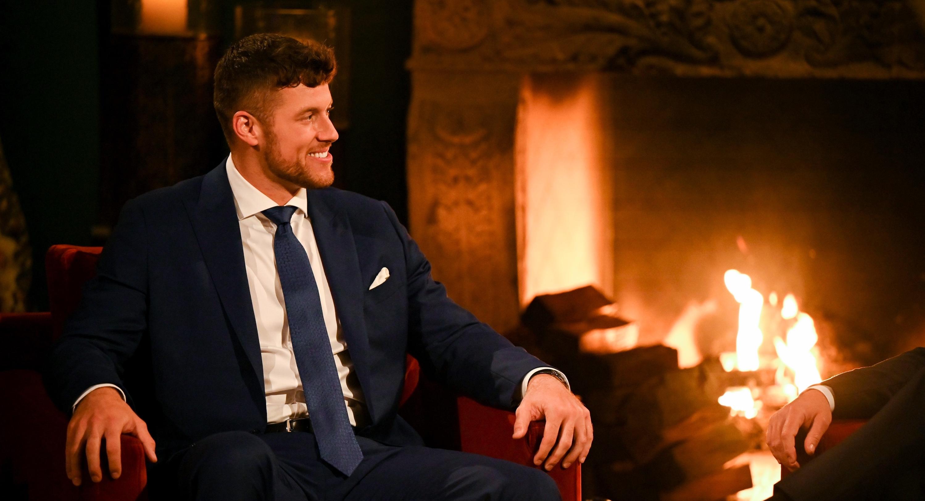 Clayton during his chat with 'The Bachelor' host Jesse Palmer before the Season 26 ladies arrived to the mansion.