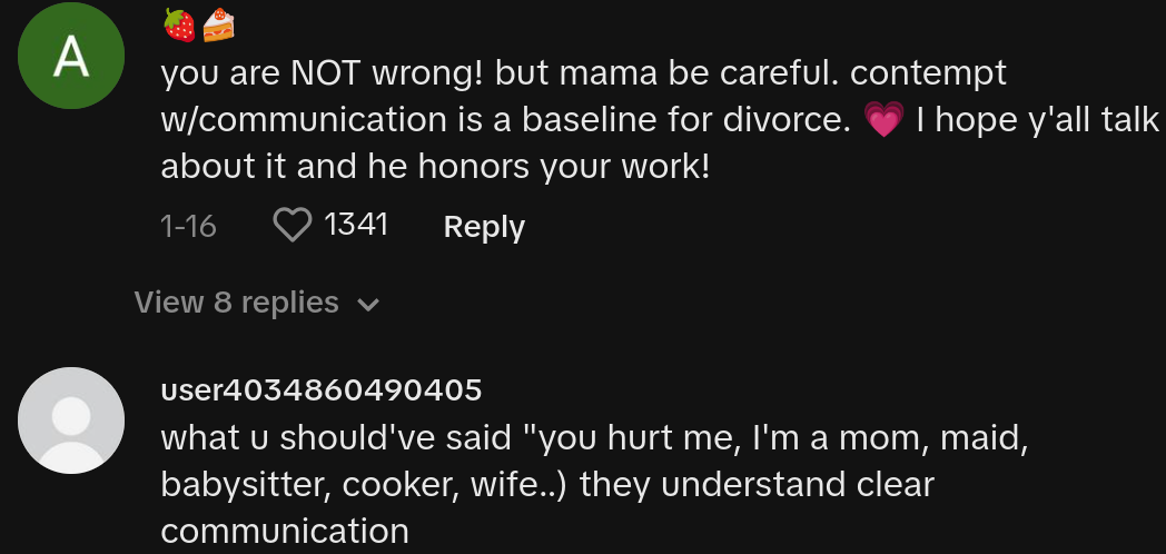 sahm mom responds husband says doesnt work