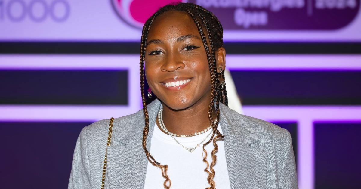 Coco Gauff of the United States arrives at the players party ahead of the Qatar TotalEnergies Open.