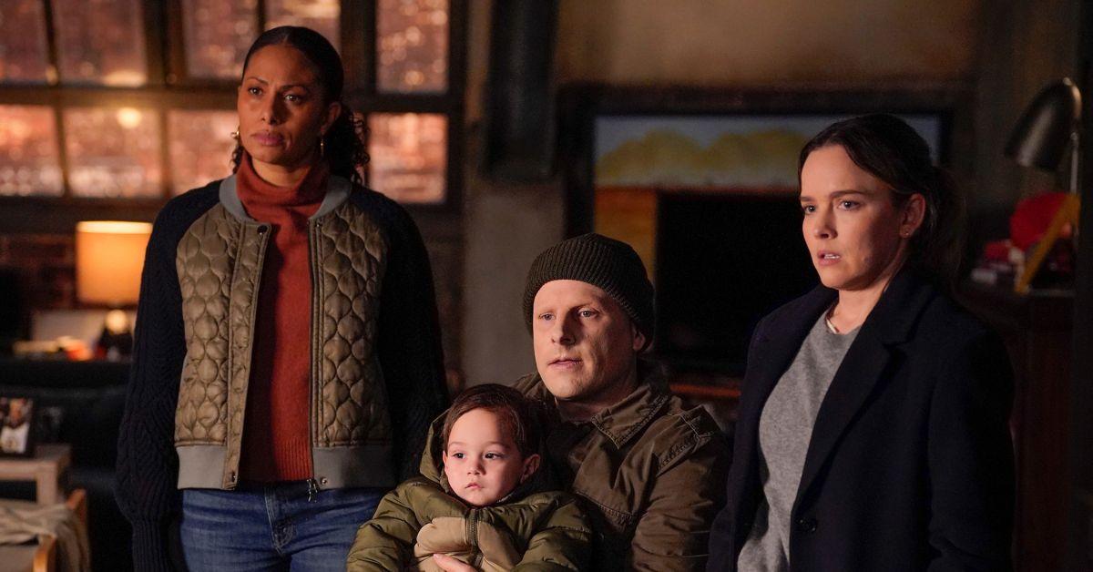 (l-r): Christina Moses as Regina Howard, James Roday Rodriguez as Gary holding Javi, Allison Miller as Maggie Bloom 'A Million Little Things'