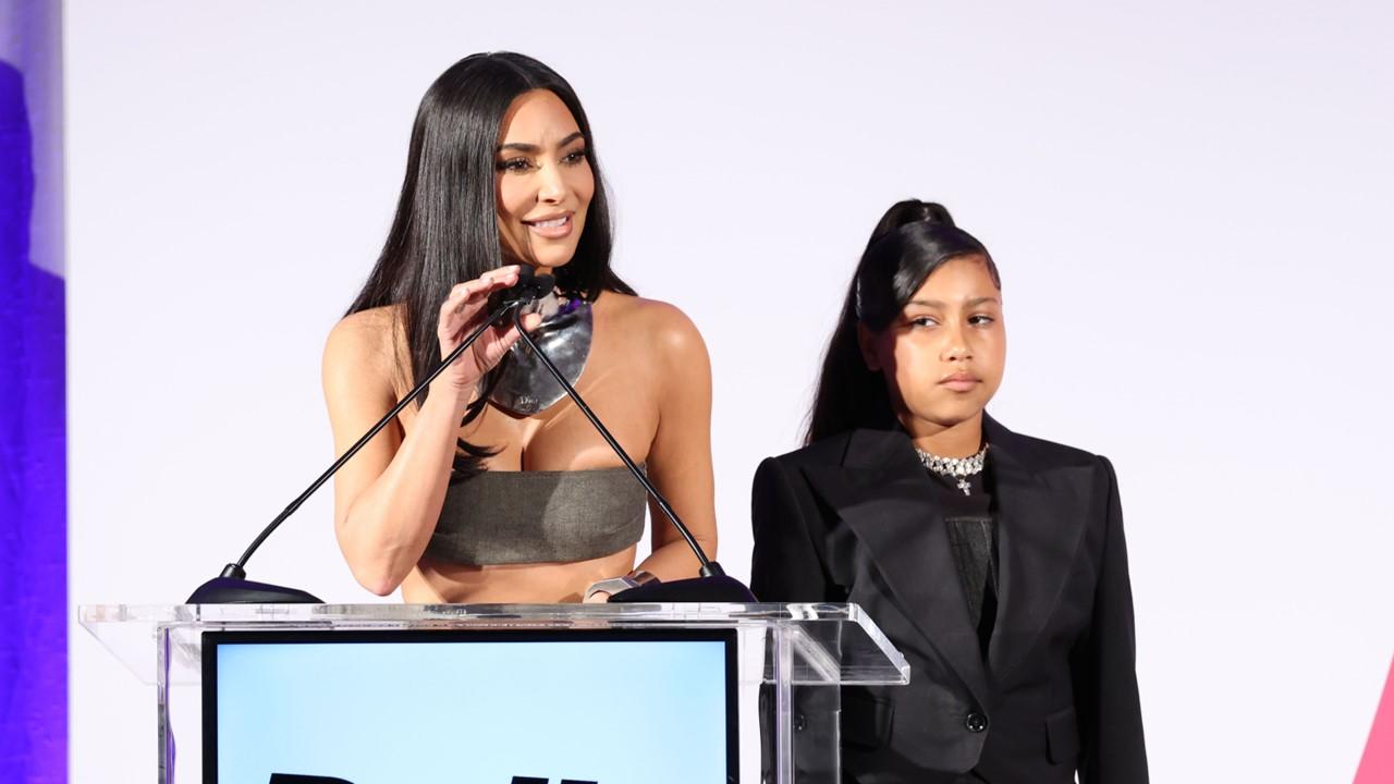 Kim Kardashian and North West at The Daily Front Row's Seventh Annual Fashion Los Angeles Awards on April 23, 2023 