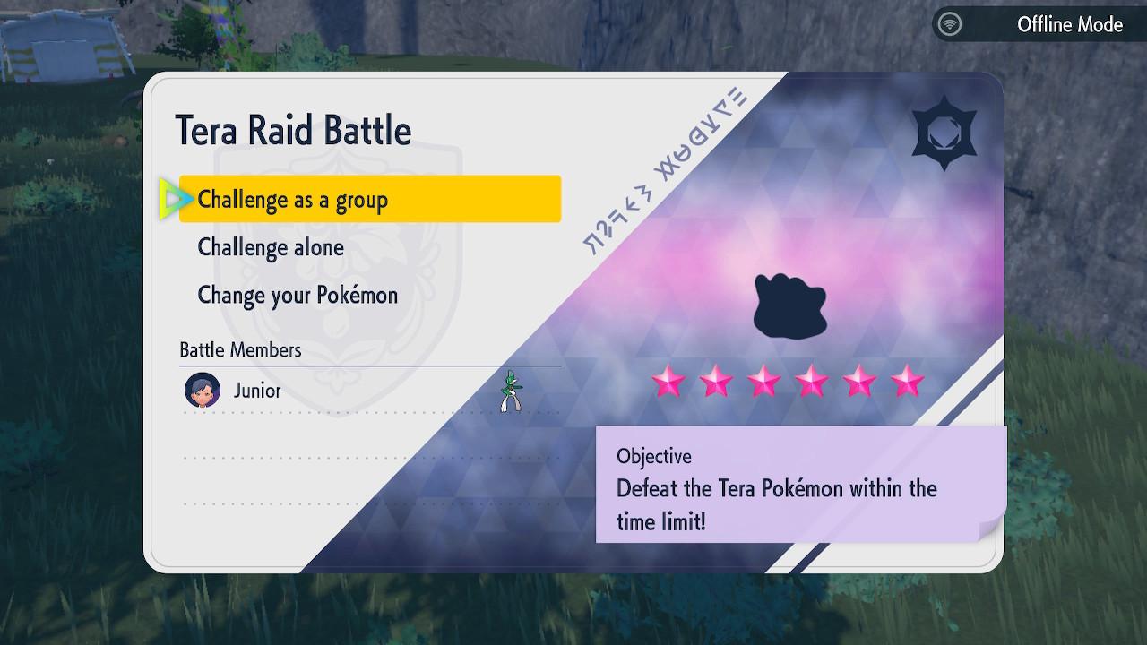 A six-star Tera raid in 'Pokémon Scarlet' and 'Violet'