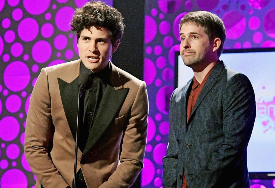 Internet personalities Anthony Padilla (L) and Ian Hecox speak onstage during the 6th annual Streamy Award