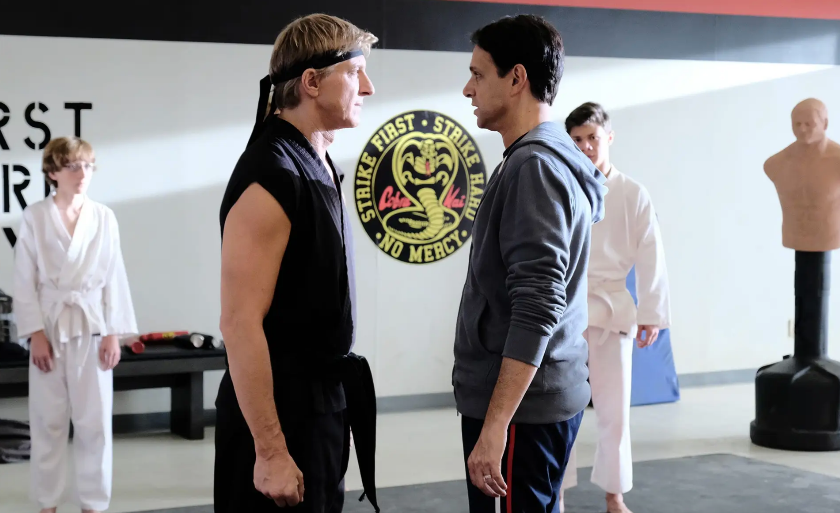 Johnny Lawrence and Daniel LaRusso coming face to face on 'Cobra Kai'