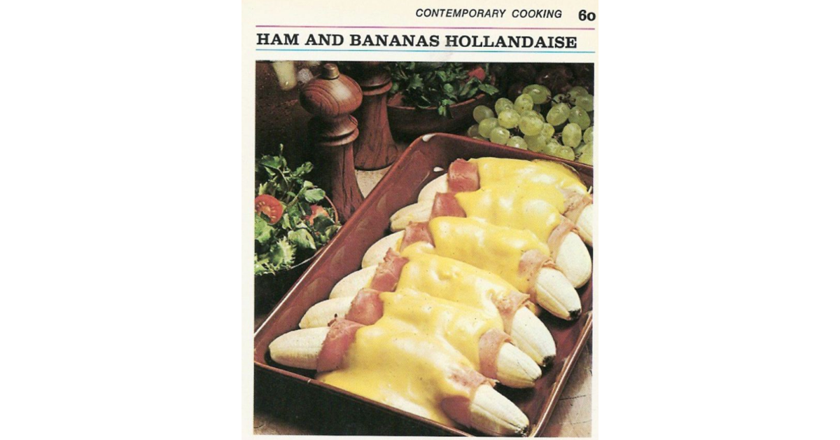 ham and bananas hollandaise