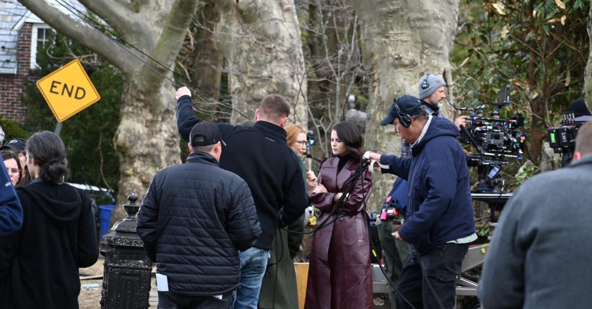 Selena Gomez seen as they film 'Only Murders in the Building'
