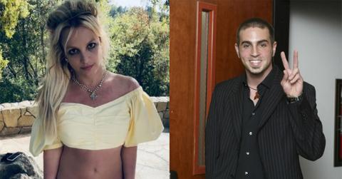 (l-r) Britney Spears in 2023, Wade Robson in 2005