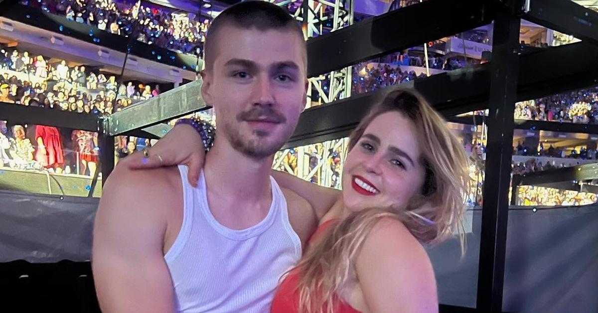 Mae Whitman and Miles Heizer attend Taylor Swift concert