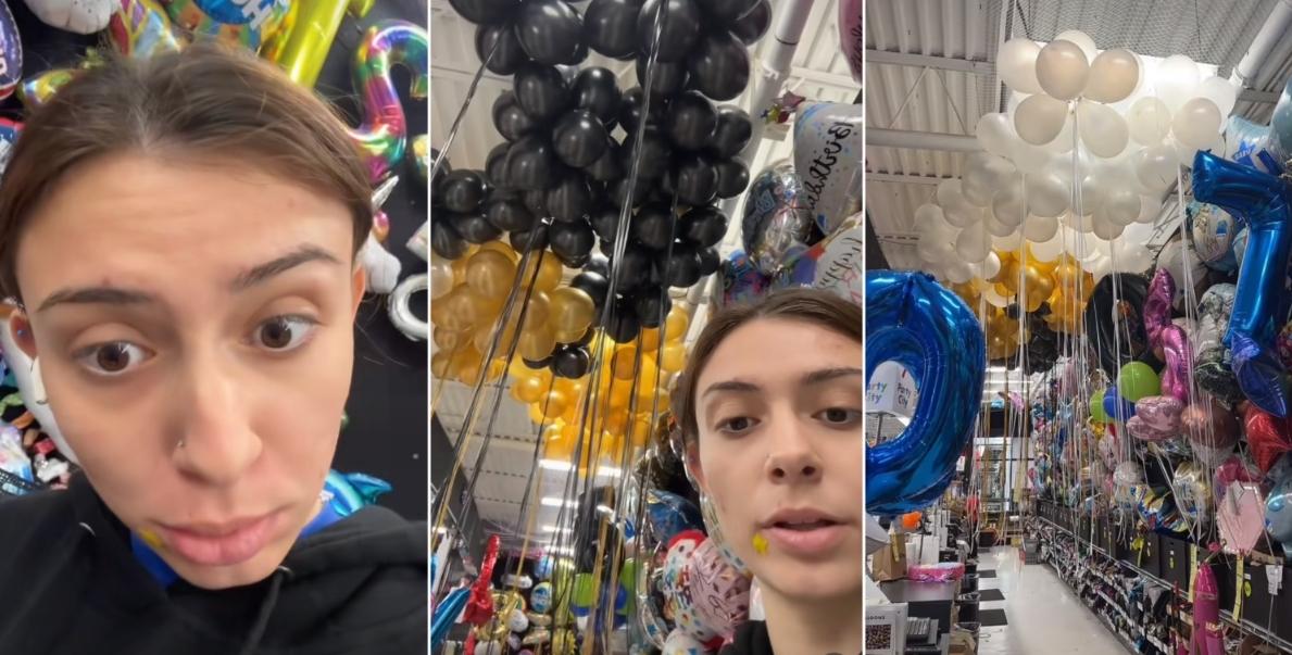 Party City Employee Fulfills Order for 306 Balloons
