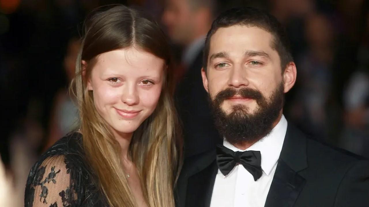 Mia Goth and Shia LaBeouf at the closing night Gala screening of "Fury" during the 58th BFI London Film Festival on Oct. 19, 2014