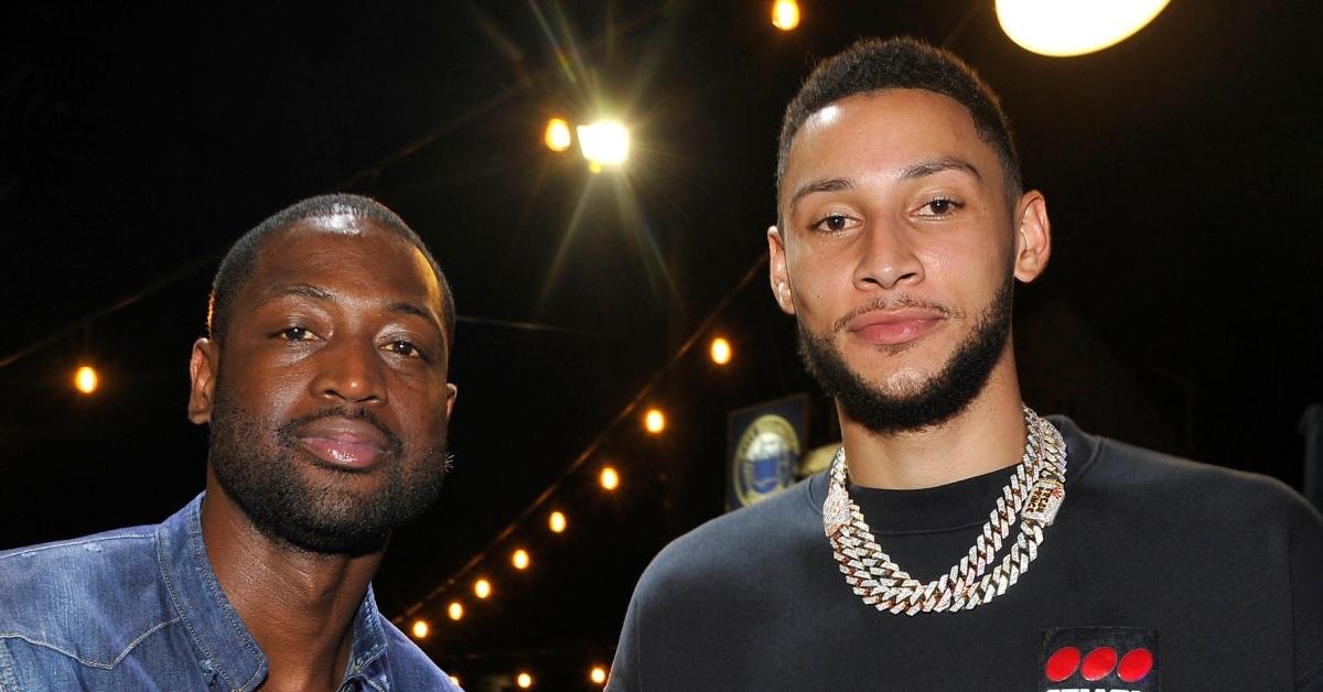 Ben Simmons and Dwyane Wade at the NBA 2K20: Welcome to the Next Event