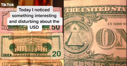 TikToker Dollar Bill Detail