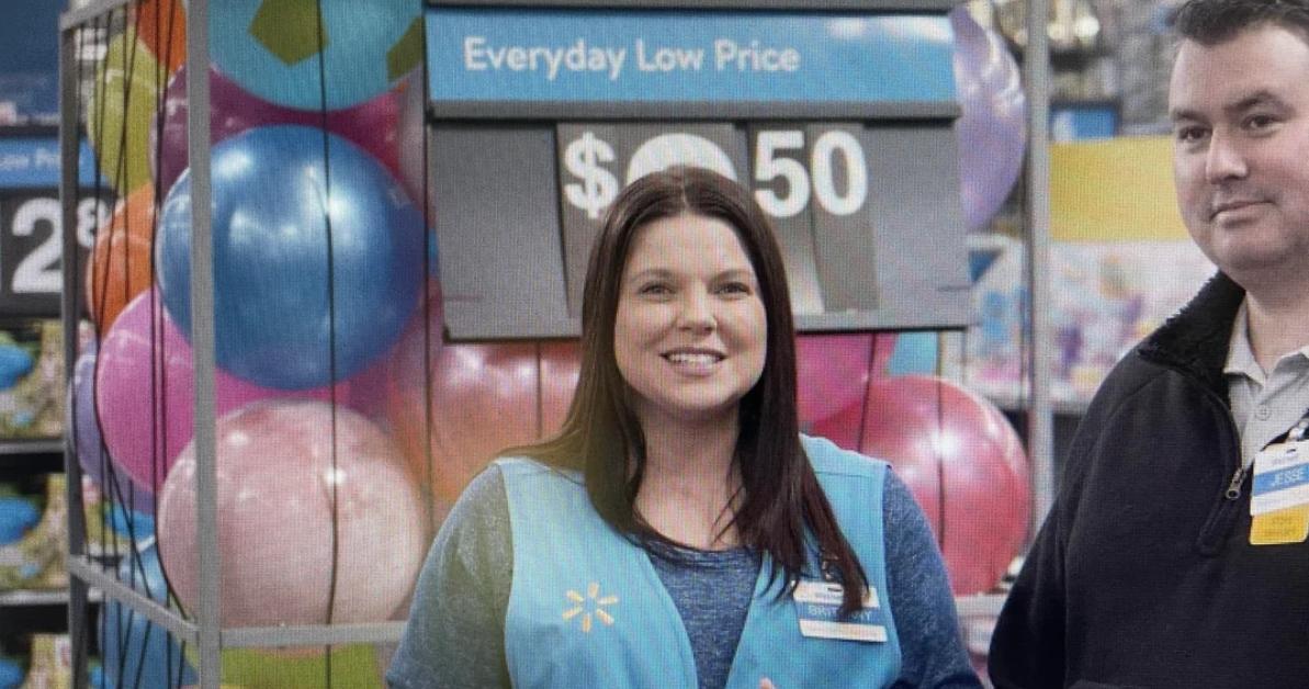 Amy Duggar appears in a Walmart corporate training video