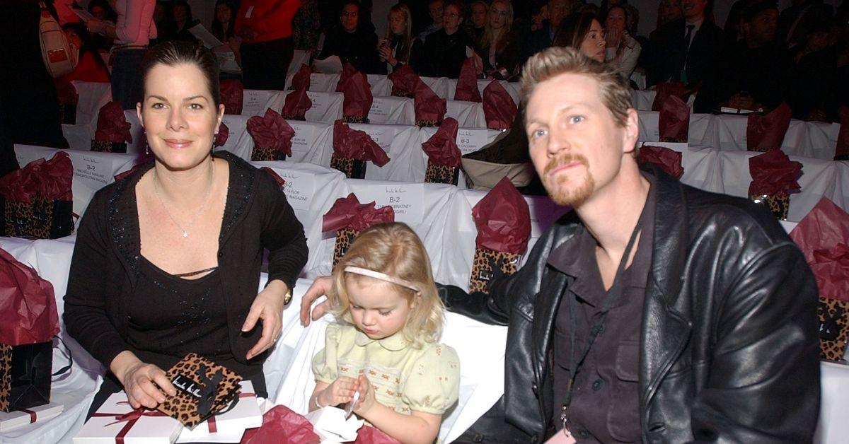 (l-r): Marcia Gay Harden, Eulala Scheel, and Thaddaeus Scheel at a fashion event.